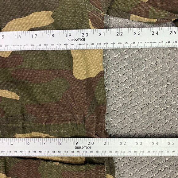 Levi's Camo Jacket Women's Medium Long Hooded Canvas Bubble Camouflage Anorak - Picture 9 of 11
